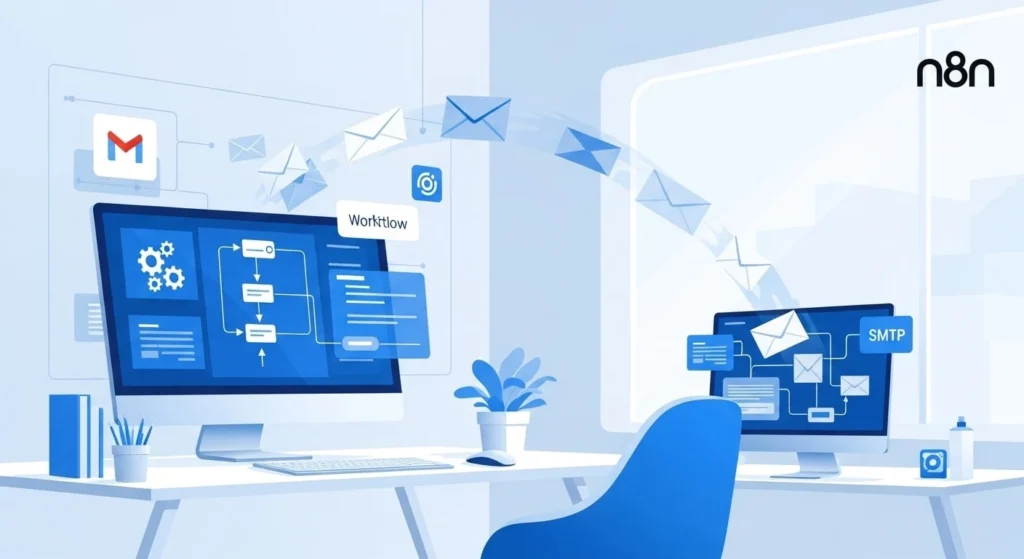 آموزش ارسال ایمیل خودکار با n8n